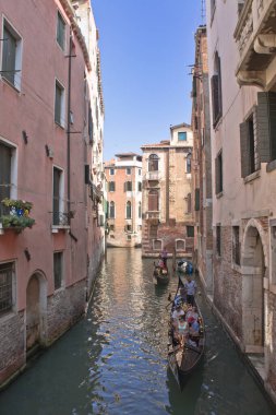Venedik, Eski şehir kanal manzarası, İtalya, Avrupa