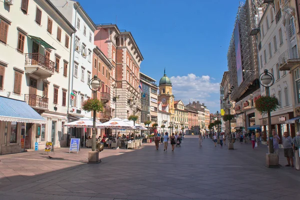 Fiume Città Vecchia Vista Strada Croazia Balcani Europa — Foto Stock