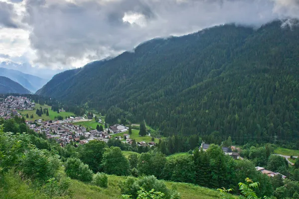 Kleine Stadt Rund Die Dolomiten Alpen Italien Europa — Stockfoto