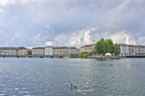 Ženeva Starý Výhled Město Jezera Švýcarsko Evropa — Stock fotografie