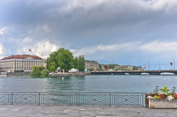 Geneva Old City View Lake Switzerland Europe — Stok Foto
