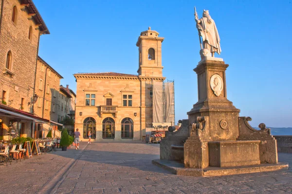 San Marino Città Vecchia Vista Strada Europa — Foto Stock