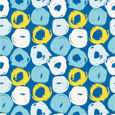 yuvarlak el ile Seamless Modeli çizilmiş şekiller