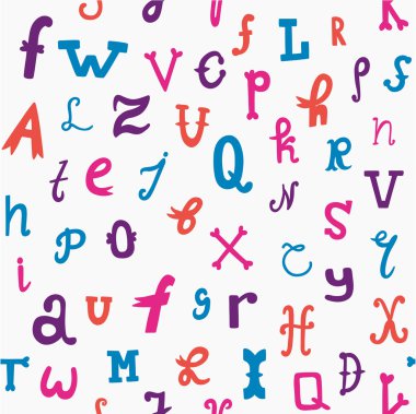 şirin elle çizilmiş alfabesi