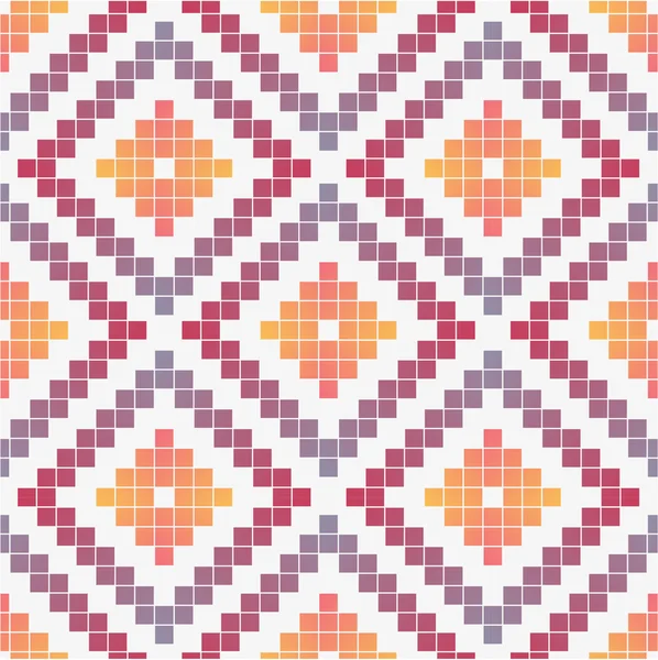 幾何学的な部族のピクセル パターン — ストックベクタ