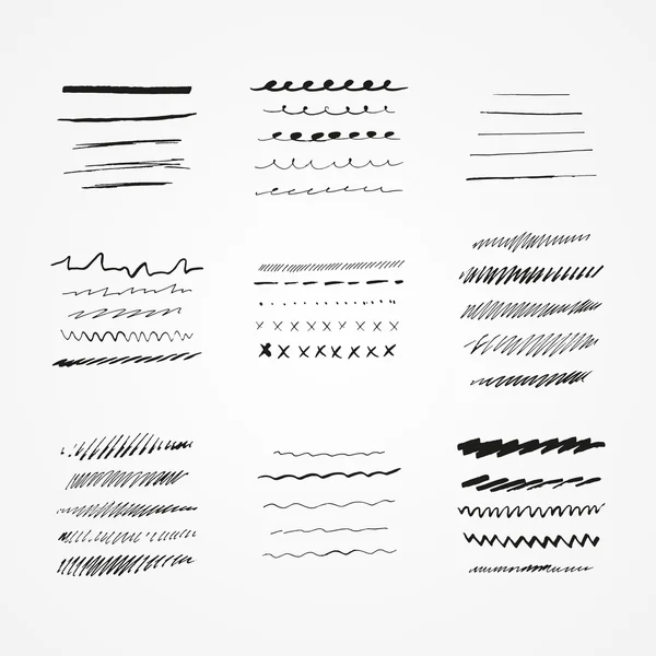 Tratti d'inchiostro astratti disegnati a mano . — Vettoriale Stock