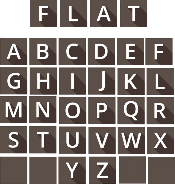Alfabeto moderno. Design lettere piatte . — Vettoriale Stock