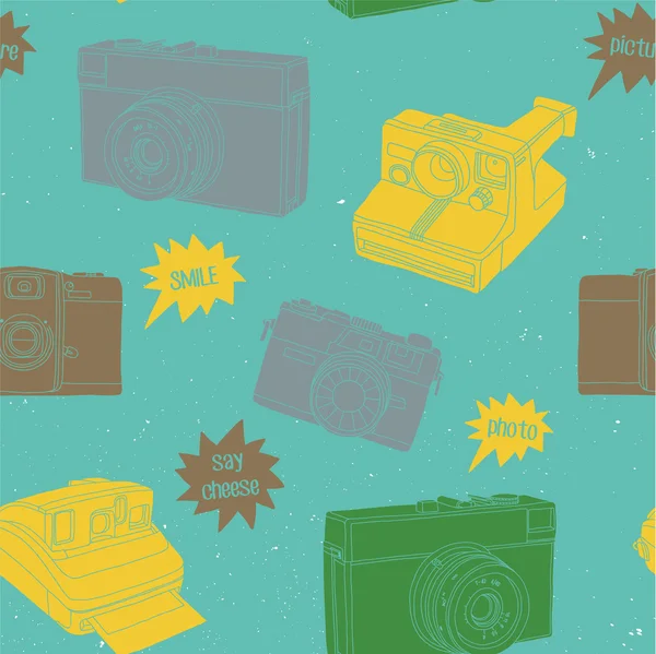 Photography seamless pattern — Stock Vector