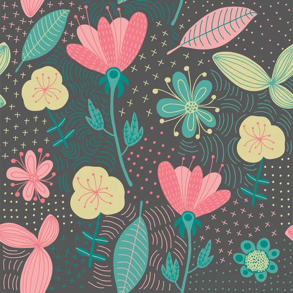Colorful floral seamless pattern