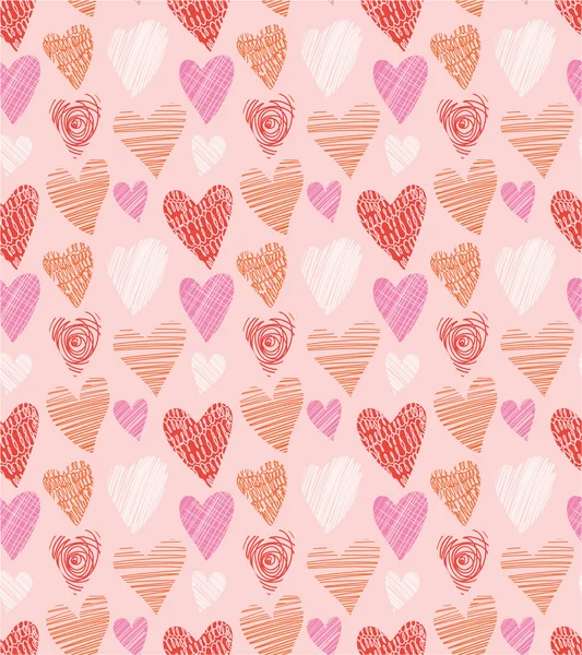 Älska hjärtan seamless mönster — Stock vektor