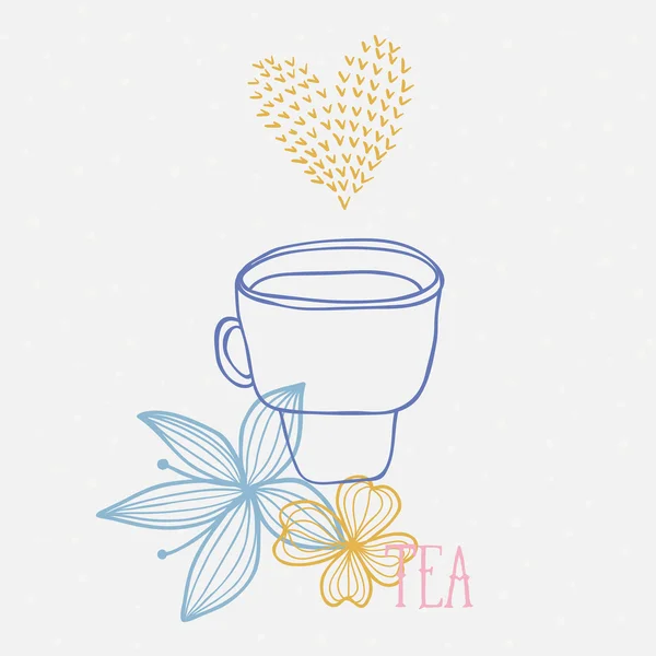 Fondo de fiesta de té simple — Vector de stock