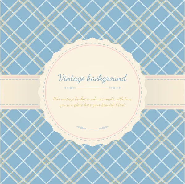 Vintage background with ribbon and sample text — Stock Vector