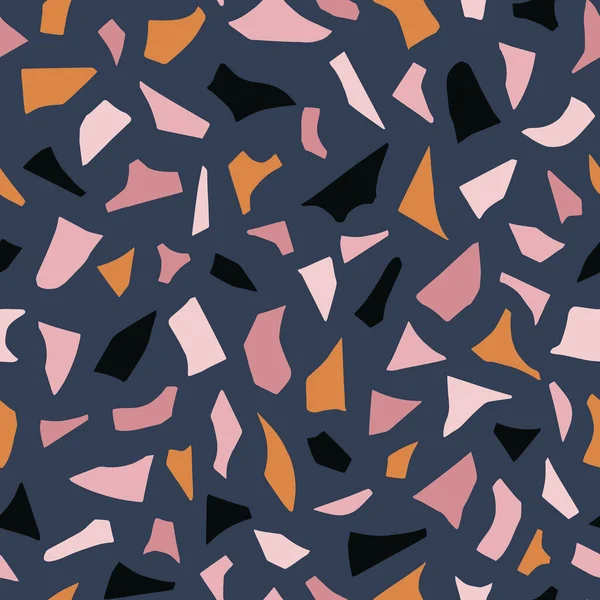 Abstraktes Nahtloses Muster Mit Kleinen Formen Vektorhintergrund Mit Ausgeschnittenen Figuren — Stockvektor