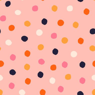 Kusursuz Polka Dot deseni. Kağıt kesikli soyut doku küçük daireler çizer. Noktalı arkaplan.