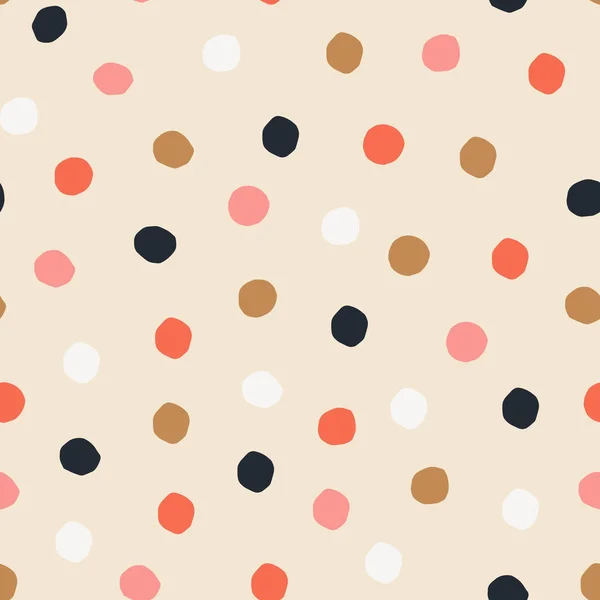 Naadloos Polka Dot Patroon Abstracte Textuur Met Papier Gesneden Kleine — Stockvector