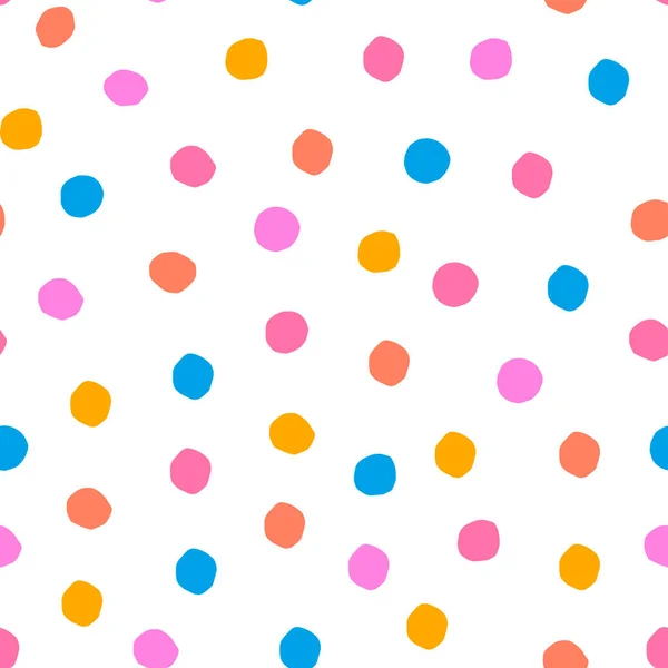 Naadloos Polka Dot Patroon Abstracte Textuur Met Papier Gesneden Kleine — Stockvector