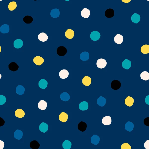 Naadloos Polka Dot Patroon Abstracte Textuur Met Papier Gesneden Kleine — Stockvector