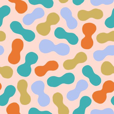 Çok renkli şekilli süper şirin, dikişsiz desen. Keskin şekilli modern doku. Geometrik arkaplan