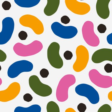 Soyut şekilli, kusursuz bir doku. Geometrik şekilli desen, noktalar ve kabarcıklar. Modern kesme şekilli soyut arkaplan.