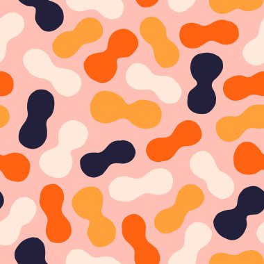 Çok renkli şekilli süper şirin, dikişsiz desen. Keskin şekilli modern doku. Geometrik arkaplan