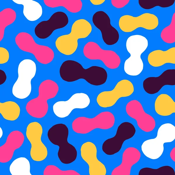 Super Cute Seamless Pattern Multicolored Shapes Modern Texture Cutout Figures — Stok Foto