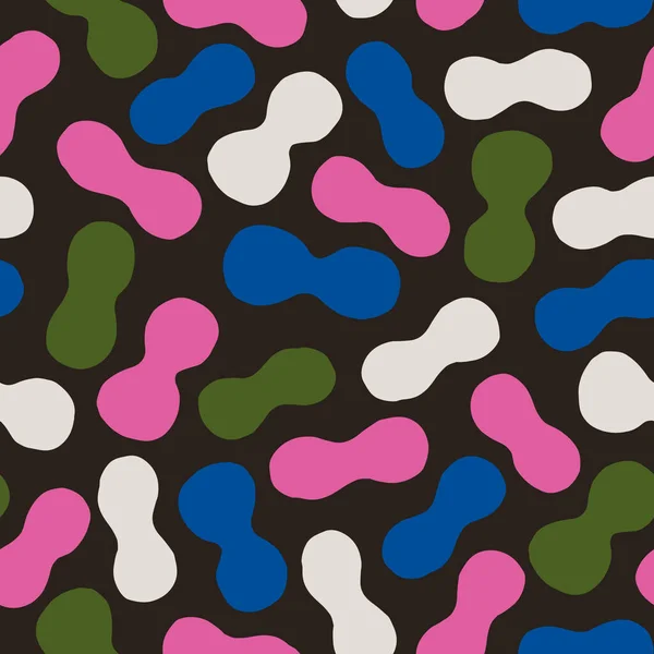 Super Cute Seamless Pattern Multicolored Shapes Modern Texture Cutout Figures — Stockfoto