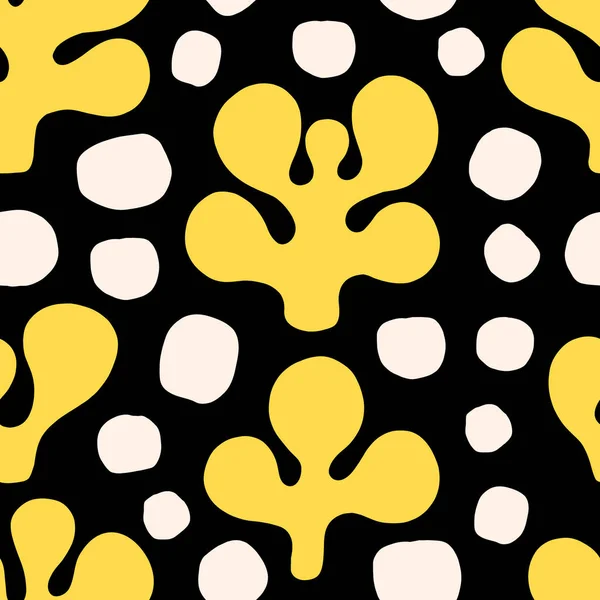 Cute Simple Vector Pattern Abstract Shapes Dots Fun Colorful Hand — ストックベクタ