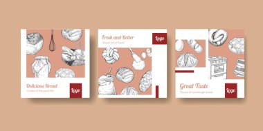 Ekşi hamurlu sancak şablonu, çizim stili