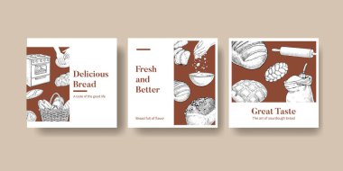 Ekşi hamurlu sancak şablonu, çizim stili