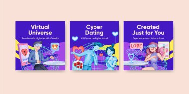 Sancak şablonu VR Tarih kavramı, suluboya stil