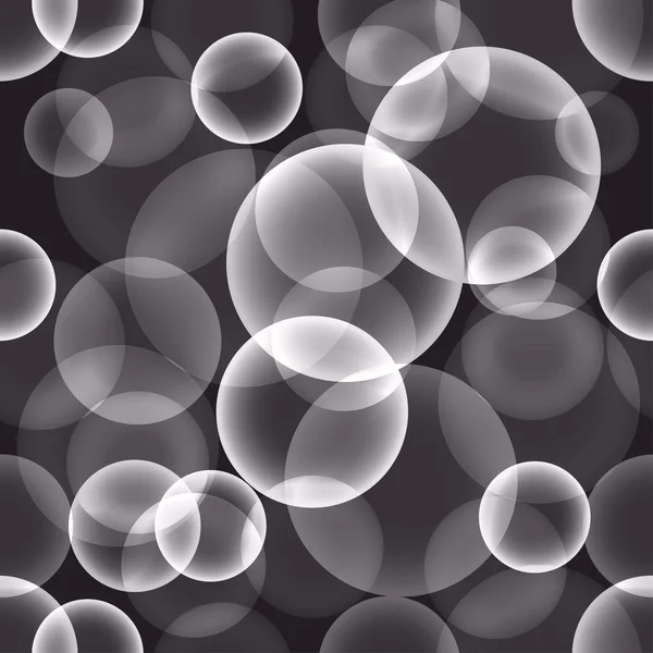 Fondo de patrón sin costura monocromo abstracto con burbujas enemigo uso en el diseño — Vector de stock