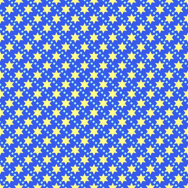 Bright gekleurde achtergrond naadloze patroon met gele sterren — Stockvector