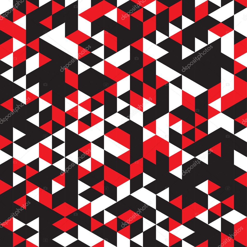 Abstract  geometric pattern of red, white and black colors