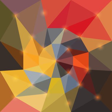 göz kamaştırıcı ışıklar ile tasarlamak vektör üçgen geometrik arka plan