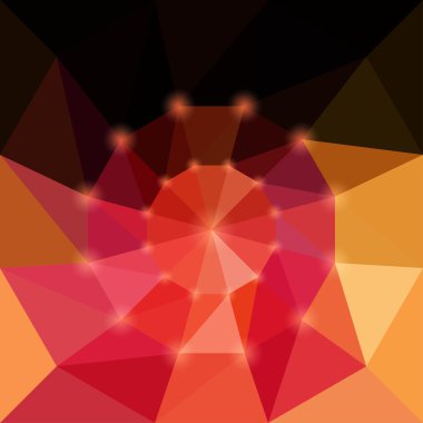 Kartı, davet, poster, afiş, afiş veya Pano kapağı için tasarım kullanmak için göz kamaştırıcı ışıklar ile soyut vektör üçgen geometrik arka plan