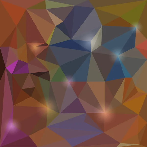 Fondo geométrico triangular vectorial abstracto con luces deslumbrantes — Vector de stock