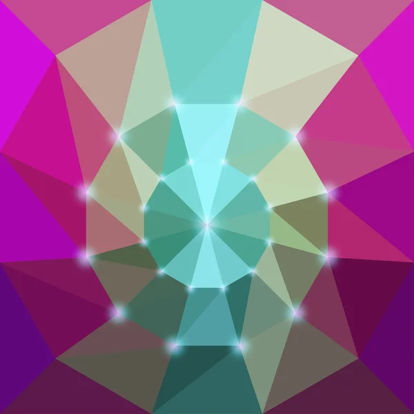 Fondo geométrico triangular vectorial abstracto con luces deslumbrantes para su uso en el diseño de la tarjeta, invitación, póster, pancarta, cartel o cartelera cubierta — Vector de stock