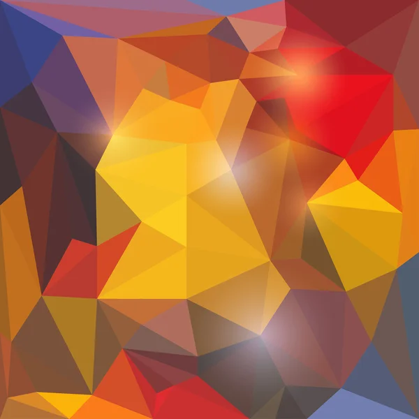 Abstrato brilhante variegado colorido vetor triangular fundo geométrico com luzes brilhantes para uso em design de cartão, convite, cartaz, banner, cartaz ou outdoor capa — Vetor de Stock