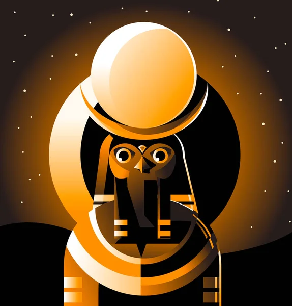 Honshu Egyptian God Moon — Stock Vector