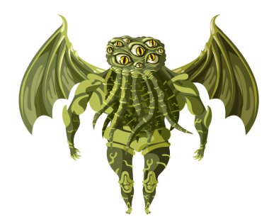 Birden fazla gözü olan yabancı ahtapot canavar.