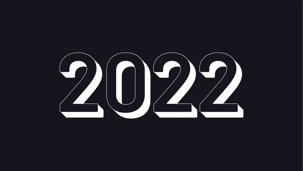 Happy New Year 2021 Black White Color Card Descoration Background — стоковый вектор