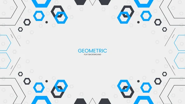 背景多角形のオブジェクトを持つ抽象的な幾何学フラット — ストックベクタ