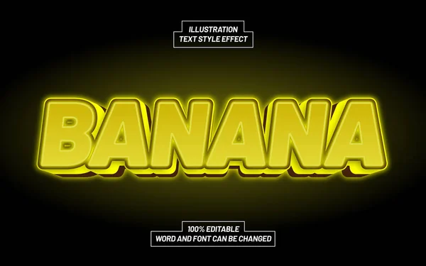 Μπανάνα Τολμηρό Εφέ Στυλ Κειμένου — Διανυσματικό Αρχείο