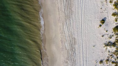 seashore filming from a drone view from above, Ukraine, Odessa. High quality photo