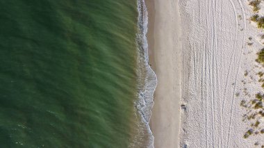 seashore filming from a drone view from above, Ukraine, Odessa. High quality photo