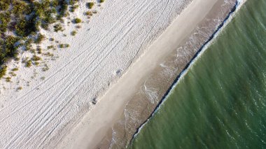 seashore filming from a drone view from above, Ukraine, Odessa. High quality photo