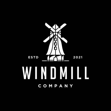 Soyut ve modern tarzlı klasik retro logo.