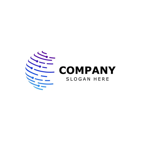 Modelo Logotipo Vetor Símbolo Criativo Negócios Tecnologia Internet — Vetor de Stock