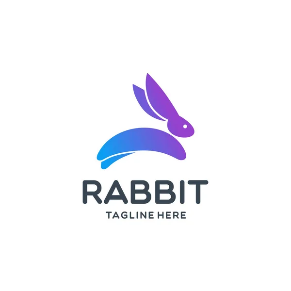 Modèle Vectoriel Design Logo Lapin Icône Illustration Oiseau — Image vectorielle