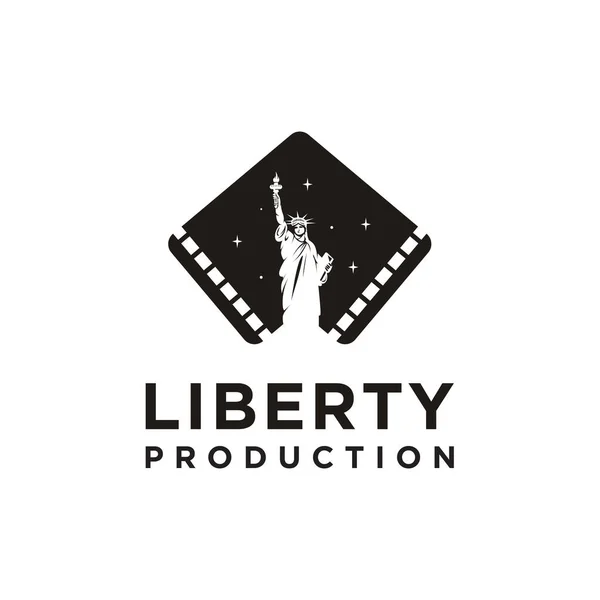 Conception Logo Cinéma Vidéo Avec Vecteur Modèle Créatif — Image vectorielle